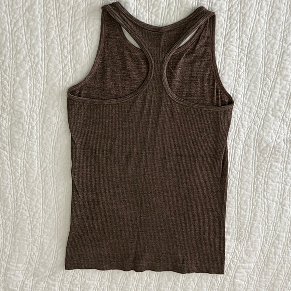 Brown Ribbed Tank Top - Picture 3 of 5
